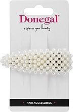 Haarspange weiß mit Perlen - Donegal — Bild N2