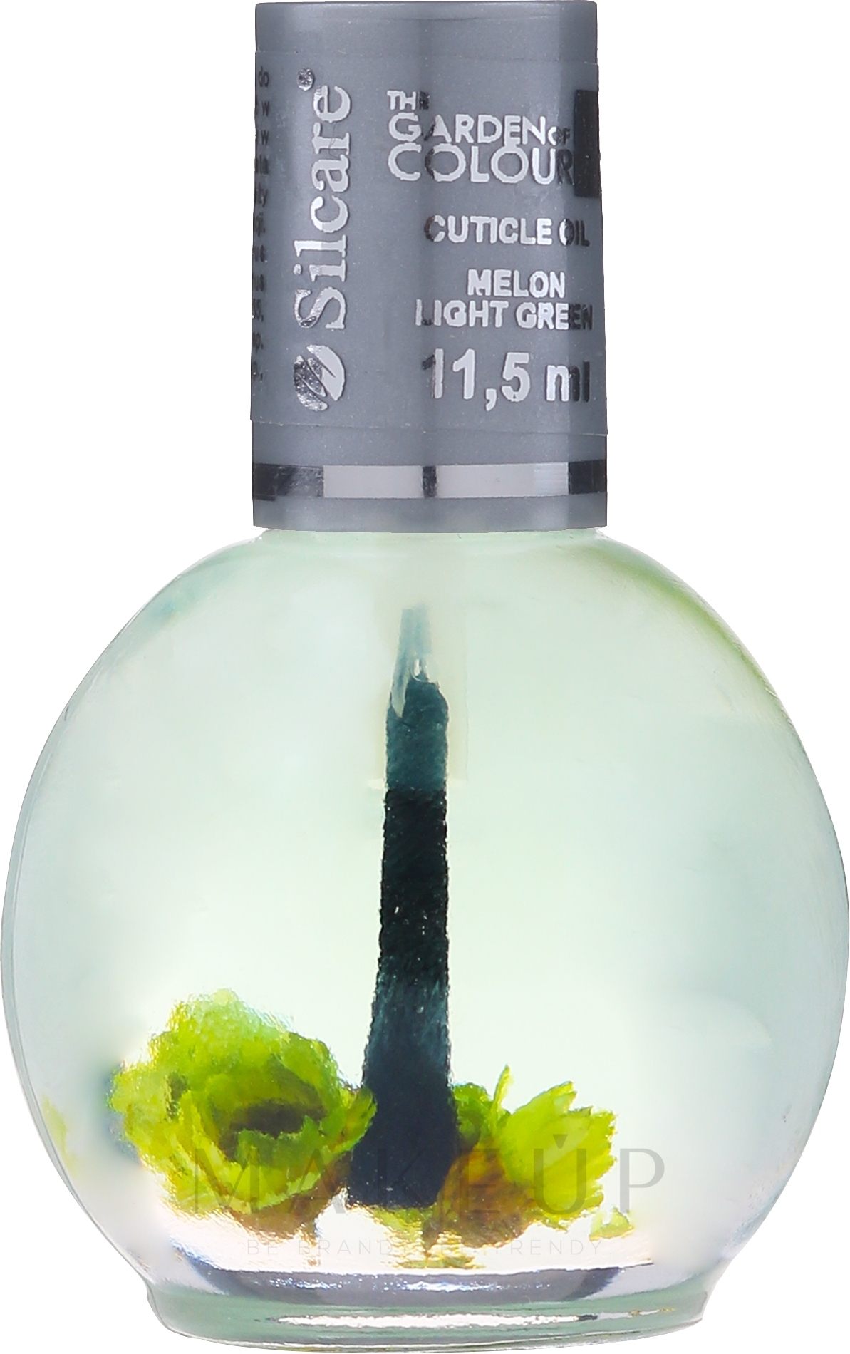 Nagel- und Nagelhautöl mit Blumen Zuckermelone - Silcare Cuticle Oil Melon Light Green — Bild 11.5 ml