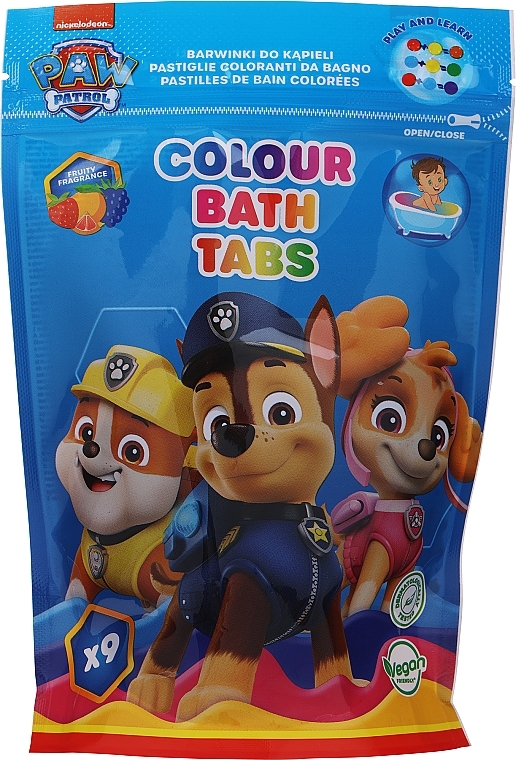 Sprudelnde farbige Badetabletten, grüne Verpackung - Nickelodeon Paw Patrol Colour Bath Tabs — Bild N1