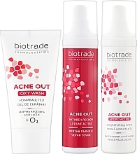 Gesichtspflegeset gegen Akne - Biotrade Acne Out (Gesichtswaschgel 50ml + Antibakterielle Lotion 60ml + Gesichtscreme gegen Akne 60ml) — Bild N2