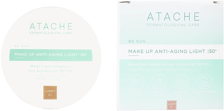 Kompakte Anti-Aging-Creme mit Sonnenschutz - Atache Be Sun Make Up Anti-Aging Spf 50+ — Bild N1