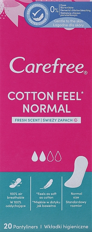 Slipeinlagen mit Frischeduft 20 St. - Carefree Cotton Fresh Scent — Bild N1