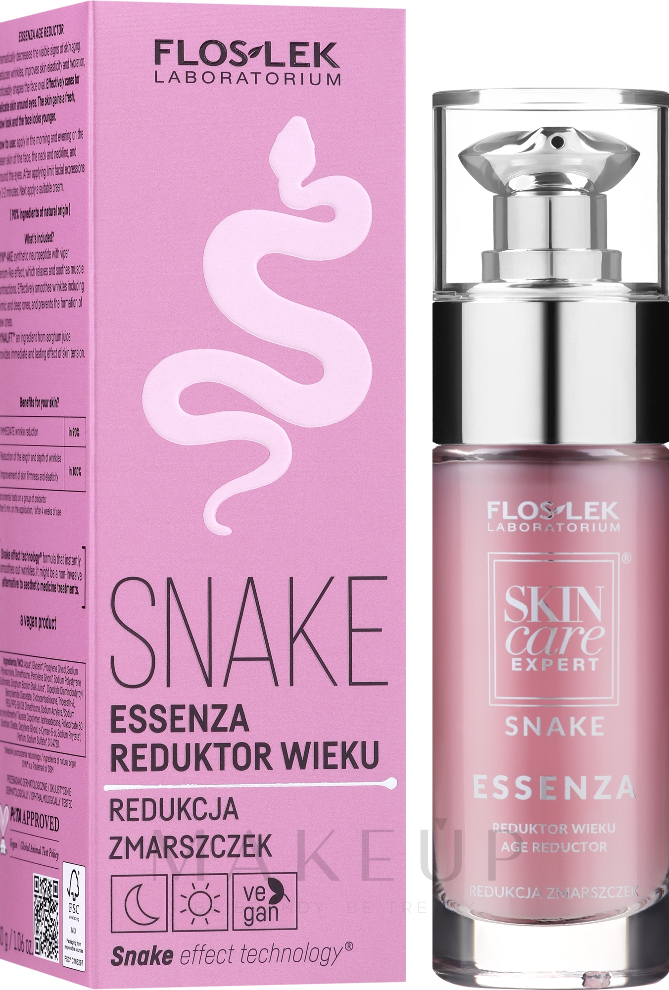 Anti-Falten Gesichtsemulsion - FlosLek Skin Care Expert Snake Essenza — Bild 30 g