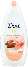 Düfte, Parfümerie und Kosmetik Feuchtigkeitsspendendes Creme-Duschgel mit Mandelmilch und Hibiskus - Dove Purely Pampering Almond Bath Body Cream
