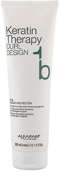 Schützende und fixierende Creme für lockiges Haar mit Keratin - Alfaparf Curl Design Keratin Therapy Move Creamy Protector — Bild N1