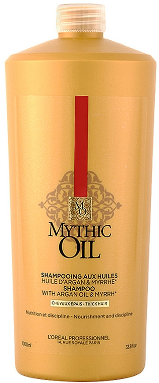 Shampoo mit Arganöl und Myrrhe - L'Oreal Professionnel Mythic Oil Shampoo Capelli Grossi — Bild N1