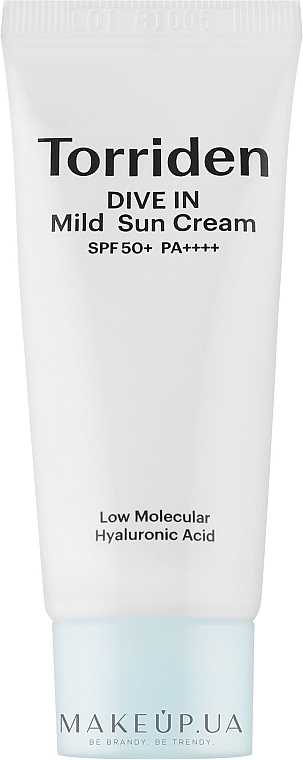 Feuchtigkeitsspendende Sonnenschutzcreme - Torriden Dive-In Mild Sun Cream SPF50+ PA++++ — Bild N3