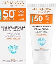 Düfte, Parfümerie und Kosmetik Sonnenschutzcreme für empfindliche Haut - Alphanova Organic Sun SPF 50 Very High Protection Chemical Filters Free