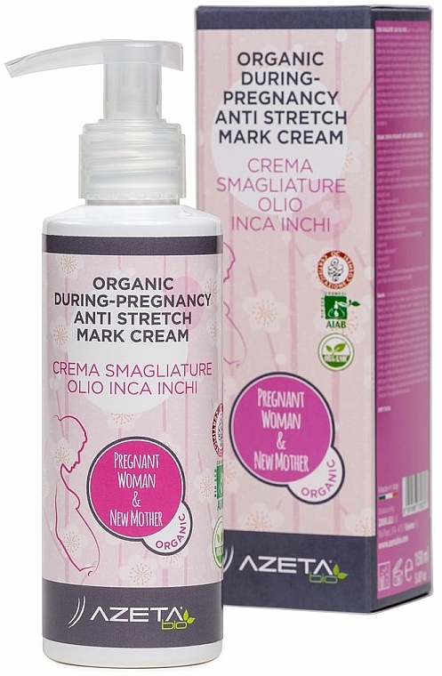 Körpermilch gegen Schwangerschaftsstreifen mit Inca-Inchi - Azeta Bio Organic During-Pregnancy Anti Stretch Mark Cream — Bild N1