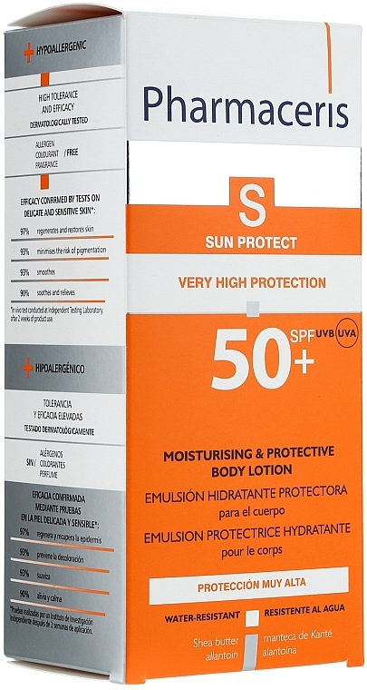 Feuchtigkeitsspendende Sonnenschutzlotion für den Körper SPF 50+ - Pharmaceris S Sun Body Protect SPF 50+ — Bild N3