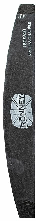 Nagelfeile 180/240 Halbmond schwarz - Ronney Professional — Bild N1
