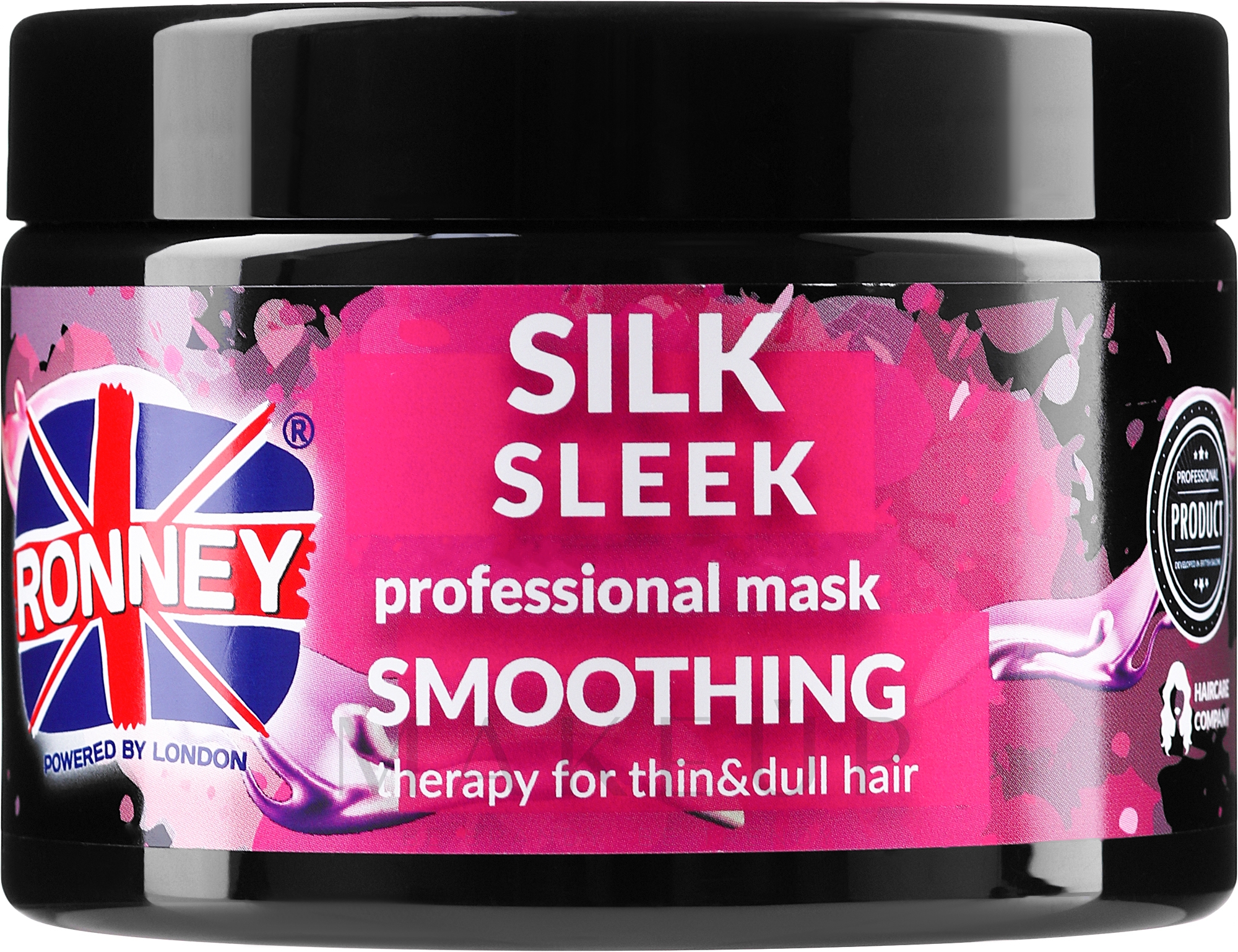 Haarmaske mit Seidenproteinen - Ronney Professional Silk Sleek Smoothing Mask — Bild 300 ml