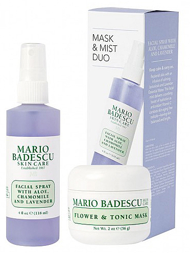 Gesichtspflegeset - Mario Badescu Lavender Mask & Mist Duo Set (Gesichtsmaske 56g + Gesichtsspray 118ml)