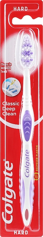 Zahnbürste hart Classic Deep Clean lila-weiß - Colgate Classic Deep Clean Hard — Bild N1