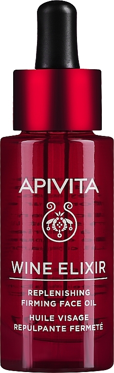 Straffendes Anti-Aging Gesichtsöl mit Traubenkernöl und Vitamin E - Apivita Wine Elixir Oil — Bild N1