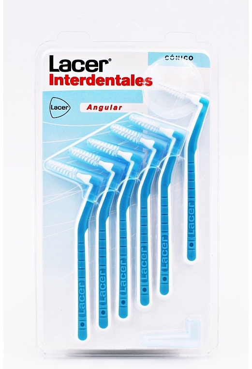 Interdentalzahnbürsten blau - Lacer Interdental Angular Cylindrical Conical Brush — Bild N1