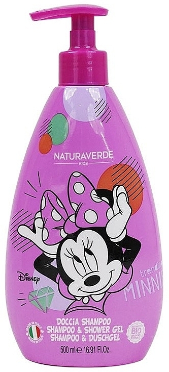 Shampoo-Duschgel für Kinder Minnie Maus - Naturaverde Kids Disney Minnie Mouse Shower Gel & Shampoo — Bild N1