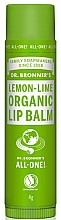 Schutzender, pflegender und feuchtigkeitsspendender Lippenbalsam mit Zitrone und Limette - Dr. Bronner’s Lemon & Lime Lip Balm — Bild N1