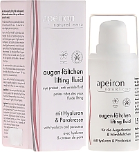 Düfte, Parfümerie und Kosmetik Liftingfluid für die Augenkontur und Mimikfältchen mit Hyaluron und Parakresse - Apeiron Eye Wrinkles Lifting Fluid