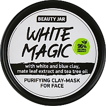 Düfte, Parfümerie und Kosmetik Reinigende Detox Gesichtsmaske mit weißem und blauem Ton, Mate-Strauch und Teebaumöl - Beauty Jar White Magic