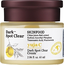 Düfte, Parfümerie und Kosmetik Gesichtscreme gegen dunkle Pigmentflecken - Skinfood Yuja C Dark Spot Clear Cream