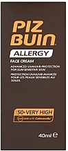 Düfte, Parfümerie und Kosmetik Sonnenschutzcreme für das Gesicht - Piz Buin Allergy Face Cream SPF50