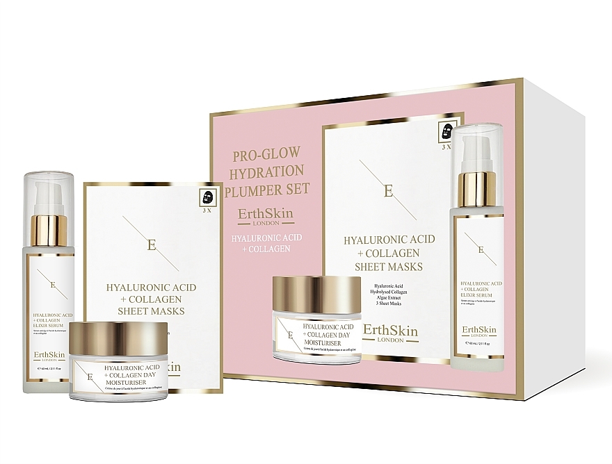 Set - ErthSkin London Pro-Glow Hydration Plumper Set (serum/60ml + cr/50ml + mask/3pcs) — Bild N1