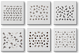 Düfte, Parfümerie und Kosmetik Dekorative Nagelsticker 6 St. Set 42935 - Top Choice Nail Decorations Stickers Set