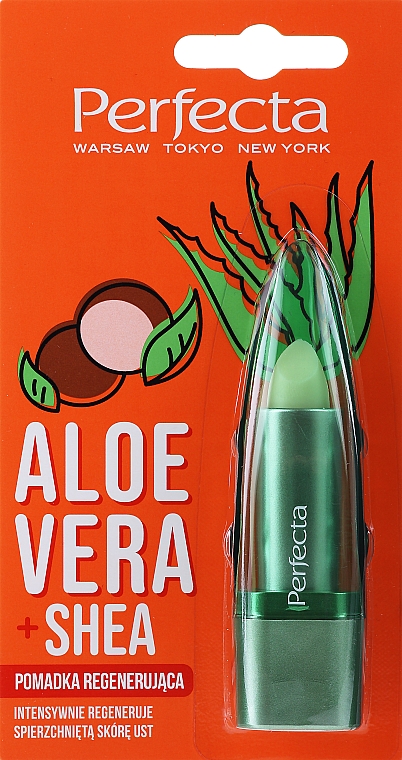 Regenerierender Lippenbalsam mit Aloe Vera und Sheabutter - Perfecta Aloe Vera + Shea Lip Balm — Bild N1