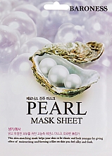 Düfte, Parfümerie und Kosmetik Tuchmaske für das Gesicht mit Perlenextrakt - Beauadd Baroness Mask Sheet Pearl