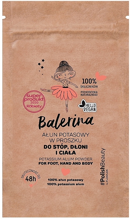 Kaliumalaun-Pulver für Füße, Hände und Körper - Floslek Balerina Potassium Alum Powder For Foot, Hand And Body — Bild N1