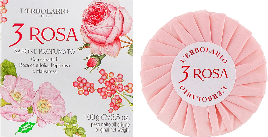 Duftende Seife 3 Rosen - L'Erbolario 3 Rosa Sapone Profumato — Bild N1