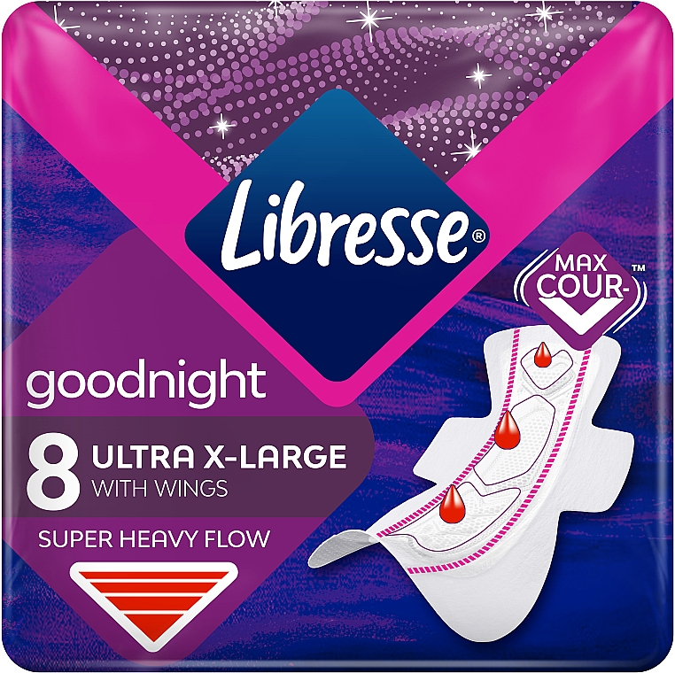 Damenbinden mit Flügeln Ultra Thin Goodnight Extra Soft 8 St. - Libresse Ultra Thin Goodnight Extra Soft — Bild N1