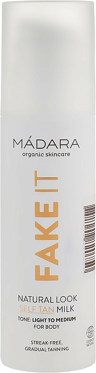 Selbstbräunende Körpermilch - Madara Cosmetics SPF Fake It Natural Look Self Tan Milk — Bild N1