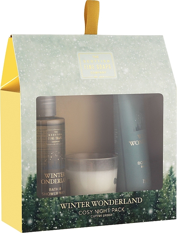 Körperpflegeset - Scottish Fine Soaps Winter Wonderland Cosy Night Pack (Duschgel 100ml + Körpercreme 75ml + Kerze 1 St.) — Bild N1