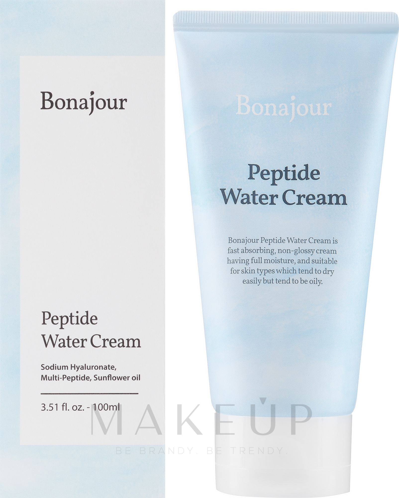 Erfrischende und feuchtigkeitsspendende Creme mit Peptiden - Bonajour Peptide Water Cream — Bild 100 ml
