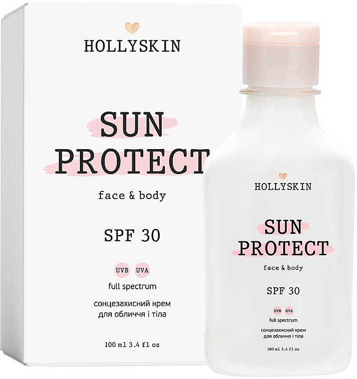 Sonnenschutzcreme für Gesicht und Körper - Hollyskin Sun Protect Face&Body Cream SPF 30 — Bild N1