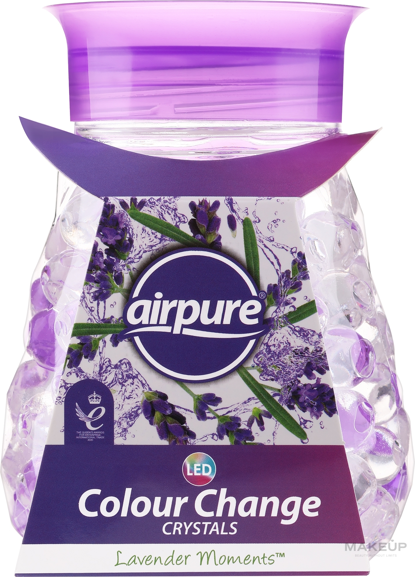 Raumduft-Gel mit farbwechselnden Kristallen und Lavendelduft - Airpure Colour Change Crystals Lavender Moments — Bild 300 g