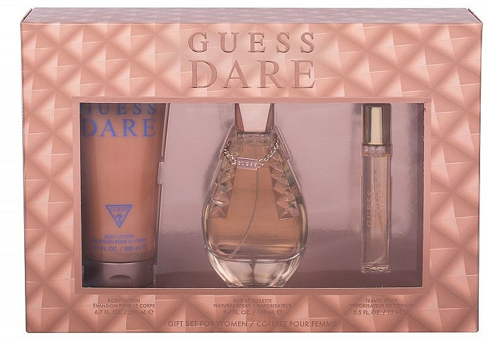 Guess Dare - Duftset (Eau de Toilette/100ml + Eau de Toilette/15ml + Körperlotion/200ml) — Bild N1