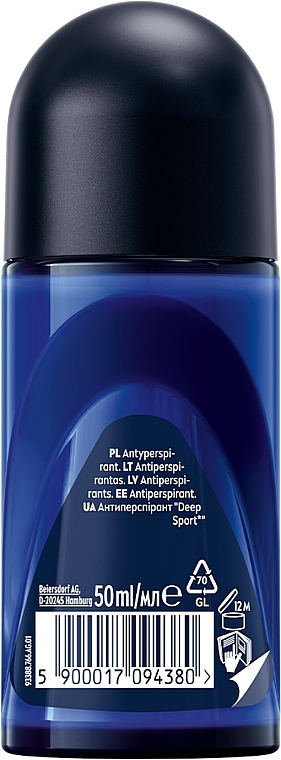 NIVEA MEN Deep Sport Antiperspirant  - Deo Roll-on Antitranspirant — Bild N2