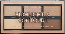 Düfte, Parfümerie und Kosmetik Highlight- und Konturpalette - Profusion Cosmetics Highlight & Contour I 6 Color Highlight & Contour Palette
