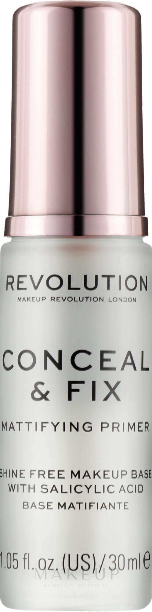 Mattierender und fixierender Gesichtsprimer mit Salicylsäure - Makeup Revolution Conceal & Fix Mattifying Primer — Bild 30 ml
