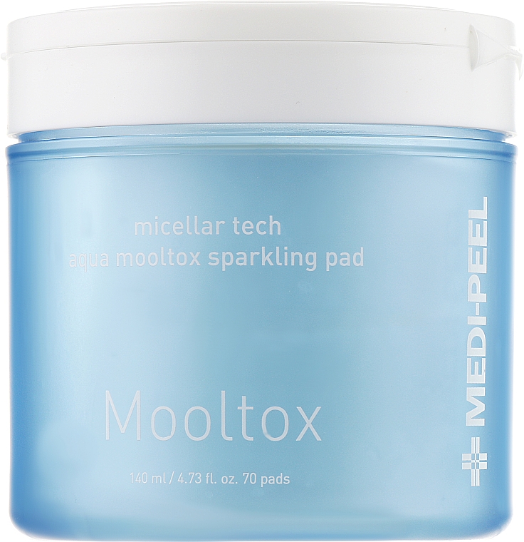 Peeling-Pads zur Befeuchtung und Reinigung der Gesichtshaut - Medi Peel Aqua Mooltox Sparkling Pad — Bild N1