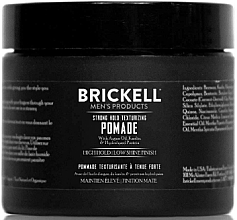 Düfte, Parfümerie und Kosmetik Texturierende Pomade mit starkem Halt für das Haarstyling - Brickell Men's Products Strong Hold Texturizing Pomade