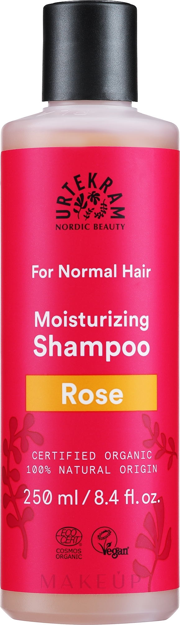 Feuchtigkeitsspendendes Shampoo für normales Haar mit Rosenextrakt - Urtekram Rose Shampoo Normal Hair — Foto 250 ml