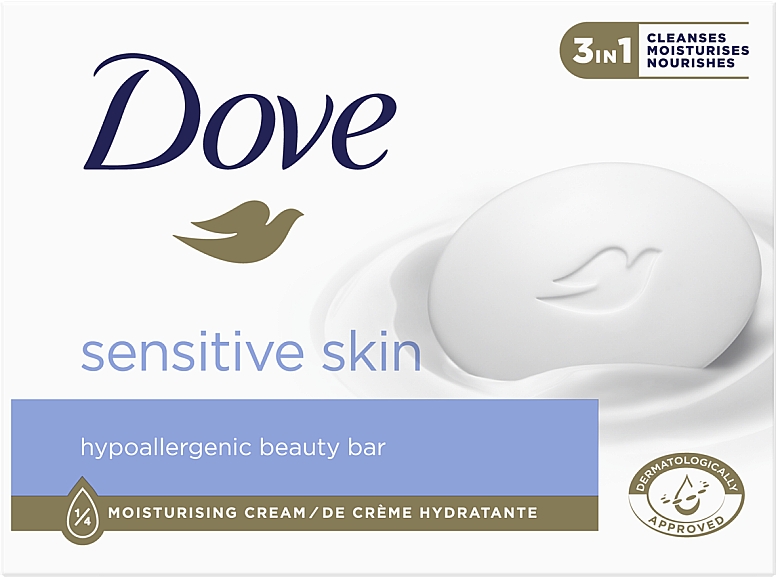 3in1 Cremeseife - Dove Sensitive Skin Hypoallergenic — Bild N1