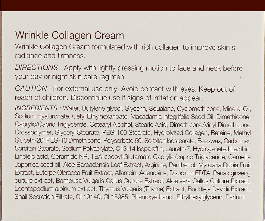 Anti-Falten Gesichtscreme mit Kollagen - The Skin House Wrinkle Collagen Cream — Bild N3