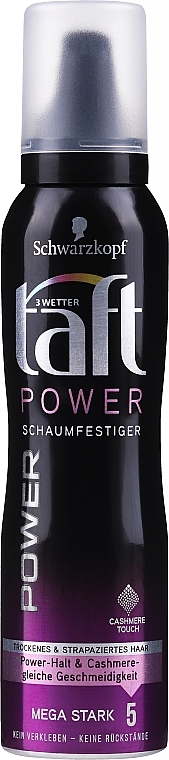 Schaumfestiger für trockenes und strapaziertes Haar Extra starker Halt - Schwarzkopf Taft Power Cashmere Touch Mousse  — Foto N3