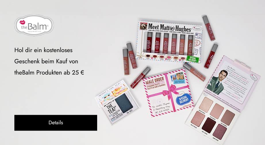 Beim Kauf von theBalm Produkten ab 25 € erhältst du einen Lidschatten Ice Tea Mini geschenkt