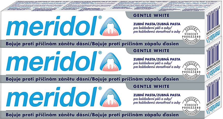 Zahnpasta - Meridol Gentle White (3x75ml) — Bild N1
